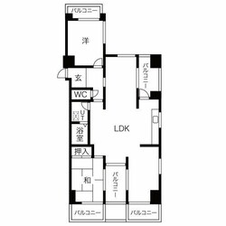 三旺マンション鶴舞の物件間取画像